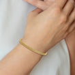 14K with Diamond-cut Accent and 1in. ext. Woven Bracelet
