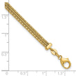 14K with Diamond-cut Accent and 1in. ext. Woven Bracelet