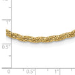 14K with Diamond-cut Accent and 2in. ext Twisted Woven Necklace