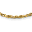 14K with Diamond-cut Accent and 2in. ext Twisted Woven Necklace