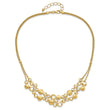 14K Polished and Satin Circles with 2in. ext Necklace