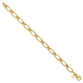 14K Polished Fancy Link Bracelet