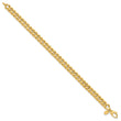 14K Polished Fancy Beveled Curb Bracelet