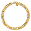 14K Polished Fancy Beveled Curb Bracelet