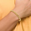 14K Polished Fancy Beveled Curb Bracelet