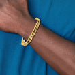 14K Polished Figaro Link Men's Bracelet