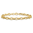 14K Polished and Textured Fancy Link Bracelet