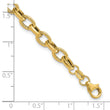 14K Polished and Textured Fancy Link Bracelet