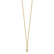 14K and White Rhodium Polished and Diamond-cut Necklace