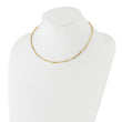 14K Polished and Diamond-Cut Twisted 2-Strand Neckwire Necklace 17 in - Birthstone Company
