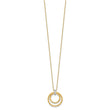 14K Two-tone Polished CZ Circles Necklace