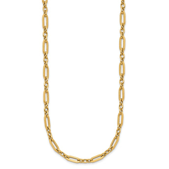 14K Polished Fancy Link Necklace