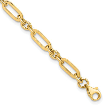 14K Polished Fancy Link Bracelet