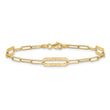 14K Polished and Textured Fancy Link Bracelet
