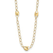 14K Polished and Diamond-cut Fancy Link with 1in ext. Necklace