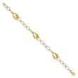 14K Polished and Diamond-cut Fancy Link Bracelet