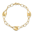 14K Polished and Diamond-cut Fancy Link Bracelet