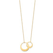 14K Polished Interlocked Circles Fancy with 1in ext. Necklace - Birthstone Company