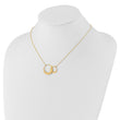 14K Polished Interlocked Circles Fancy with 1in ext. Necklace