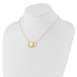 14K Polished Interlocked Circles Fancy with 1in ext. Necklace - Birthstone Company