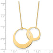 14K Polished Interlocked Circles Fancy with 1in ext. Necklace - Birthstone Company