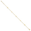 14K Polished Stars 9in Plus 1in ext. Anklet