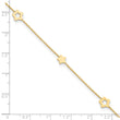 14K Polished Stars 9in Plus 1in ext. Anklet