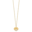 14K Polished Heart Pendant with 1in ext. Necklace