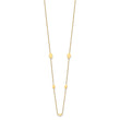 14K Polished Oval Discs Station with 1in ext. Necklace