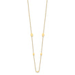 14K Polished Oval Discs Station with 1in ext. Necklace - Birthstone Company
