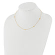 14K Polished Oval Discs Station with 1in ext. Necklace - Birthstone Company