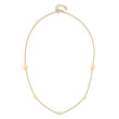 14K Polished Oval Discs Station with 1in ext. Necklace - Birthstone Company