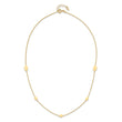 14K Polished Oval Discs Station with 1in ext. Necklace