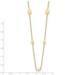 14K Polished Oval Discs Station with 1in ext. Necklace - Birthstone Company