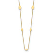 14K Polished Oval Discs Station with 1in ext. Necklace