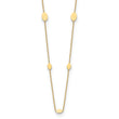 14K Polished Oval Discs Station with 1in ext. Necklace - Birthstone Company