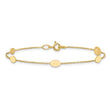 14K Polished Oval Discs Station Bracelet