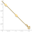 14K Polished Oval Discs Station Bracelet