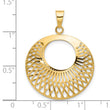 14K Polished Hollow Fancy Pendant