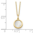 14K Polished Mother of Pearl Circle Necklace