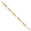 14K Two-tone Polished Fancy Link Bracelet