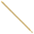 14K Polished and Diamond-cut Fancy Beaded Link Bracelet
