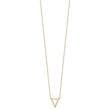 14K Polished V Necklace