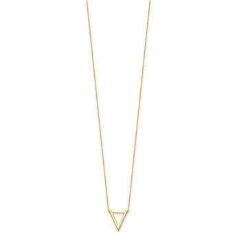 14K Polished V Necklace