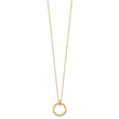 14K Polished Circle Necklace 17 in - Birthstone Company