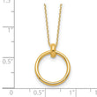 14K Polished Circle Necklace 17 in - Birthstone Company
