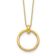 14K Polished Circle Necklace