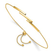 14K Polished Bar Adjustable Bracelet