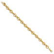 14K Polished and Textured Fancy Link Bracelet