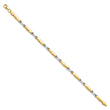 14K Two-tone Polished Fancy Link Bracelet